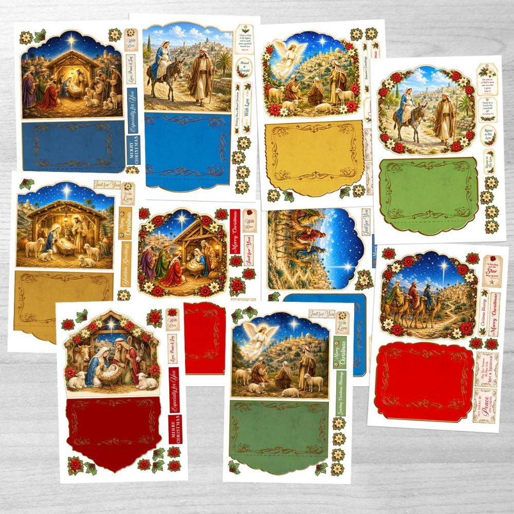 Debbi Moore Designs - A Nativity Story Shaped card kit with forever code