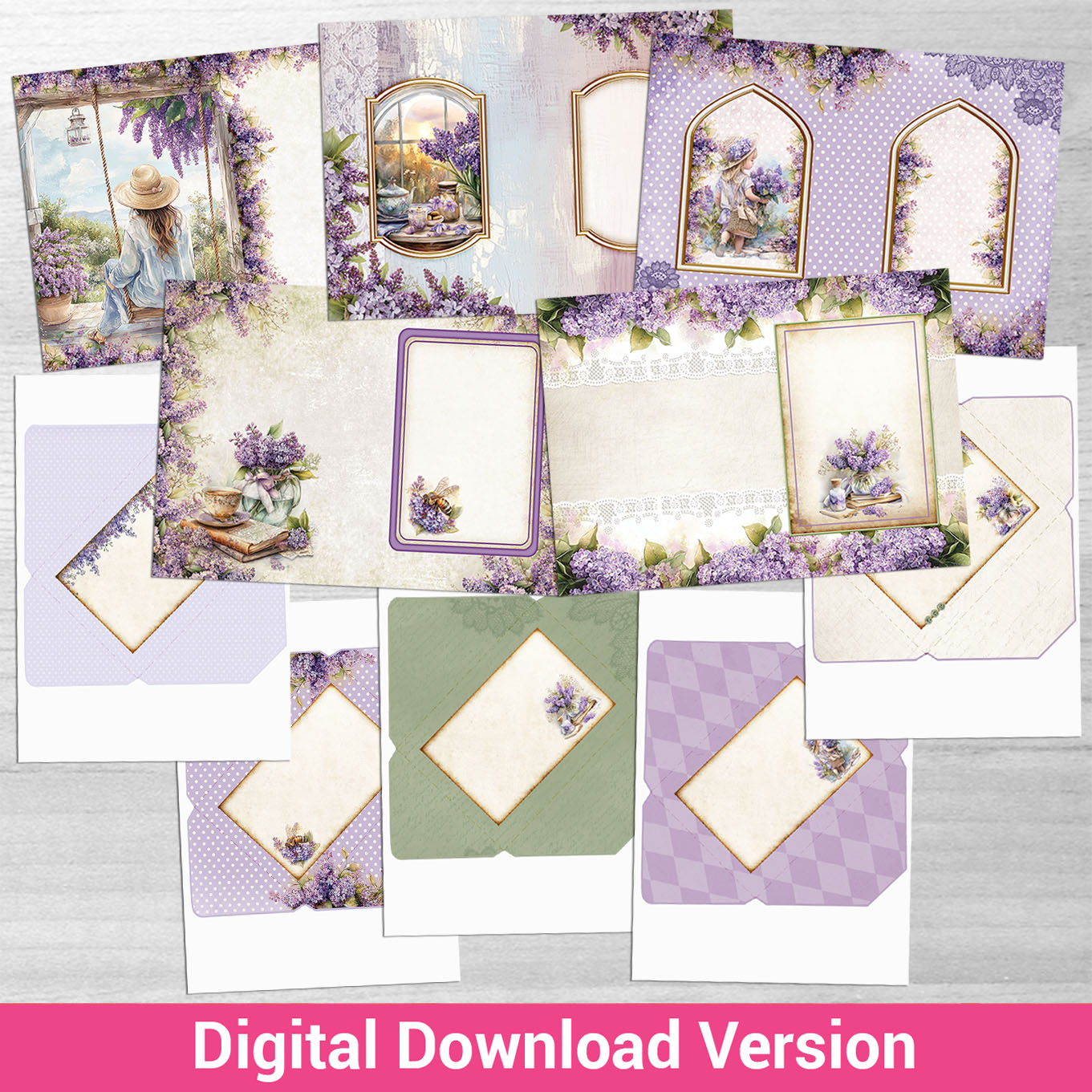Debbi Moore Designs - Matching Envelopes and Inserts Kit Digital Download