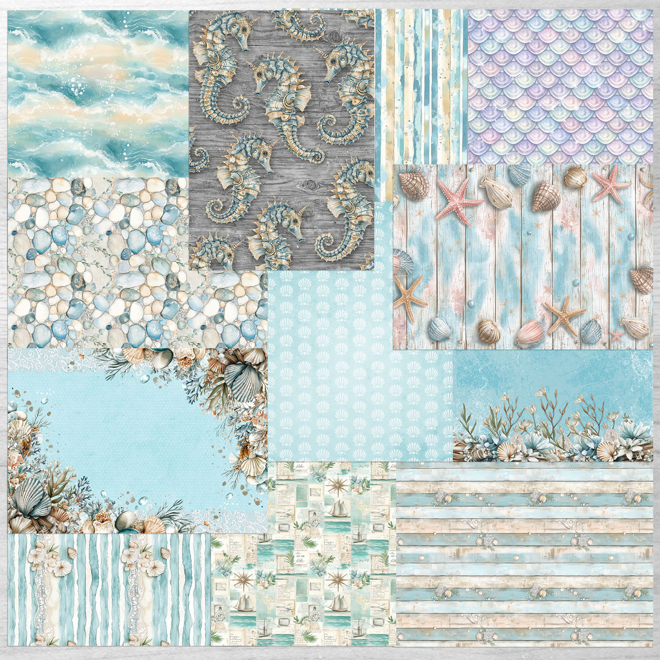 Debbi Moore Designs - Coastal Daydreams Backing Paper with Forever Code