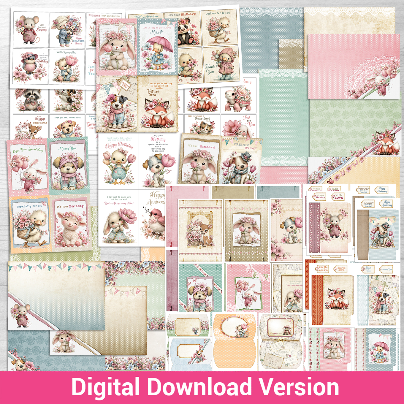 Debbi Moore Designs - Blossom Buddies Cardmaking Multibuy Digital Download