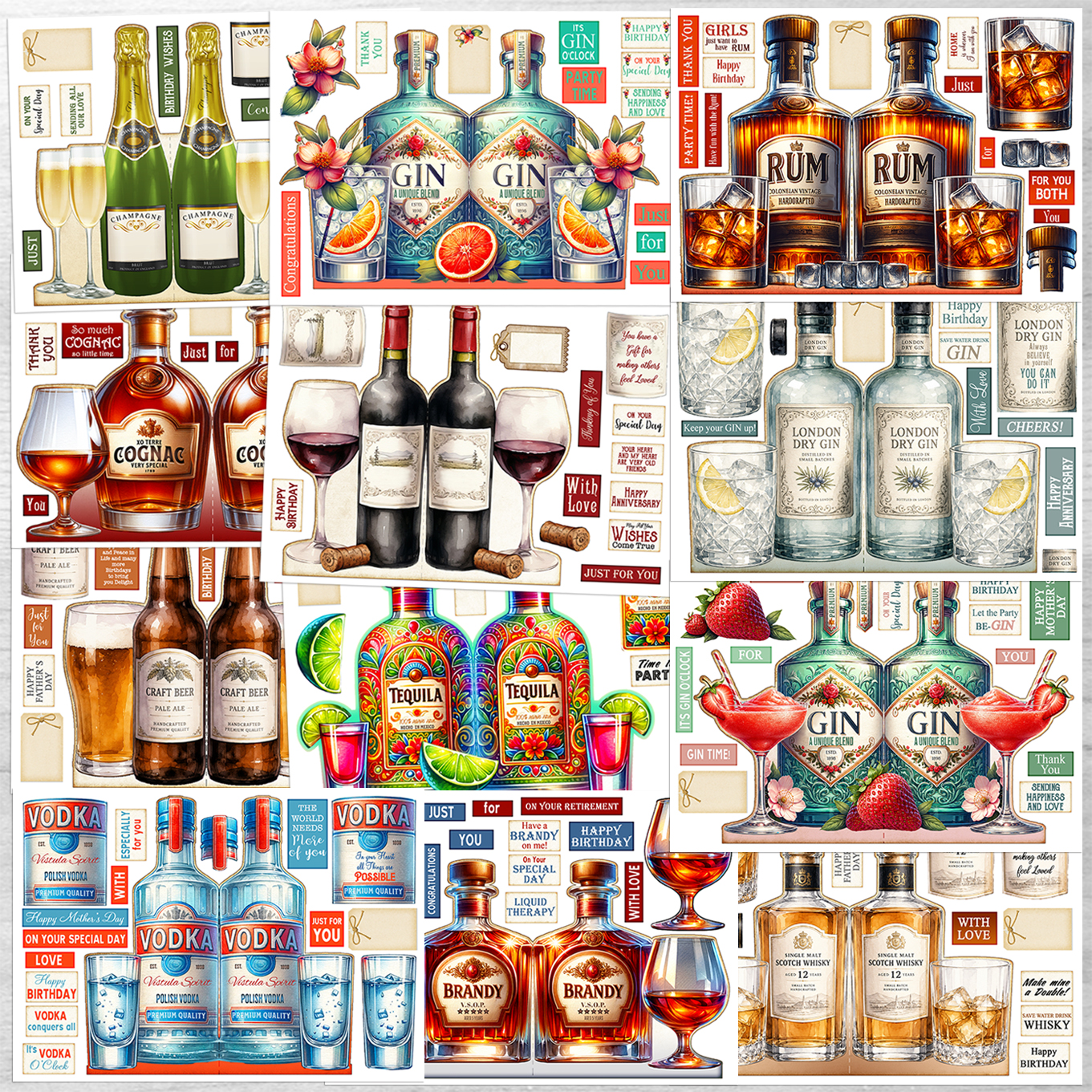 Debbi Moore Designs - Cheers for Every Celebration Shaped Card Kit with Forever Code