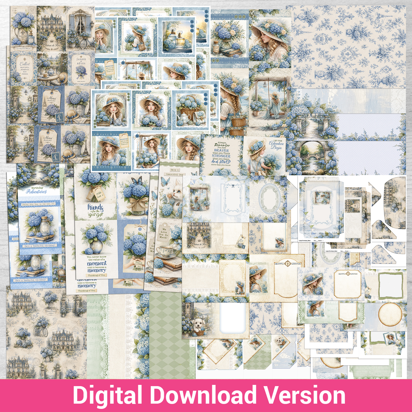 Debbi Moore Designs - Multibuy Hortensia Blooms Digital Download