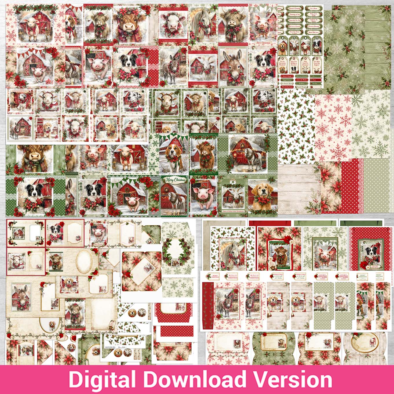 Debbi Moore Designs - Multibuy Christmas At Holly Farm Digital Download
