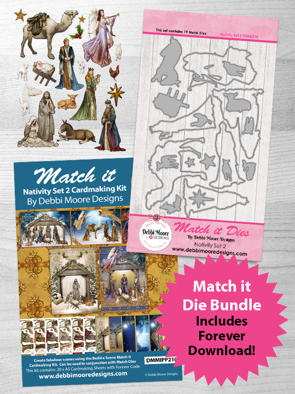Debbi Moore Designs Match It Build A Scene Nativity Set 2 Multibuy Die Set and Cardmaking kit