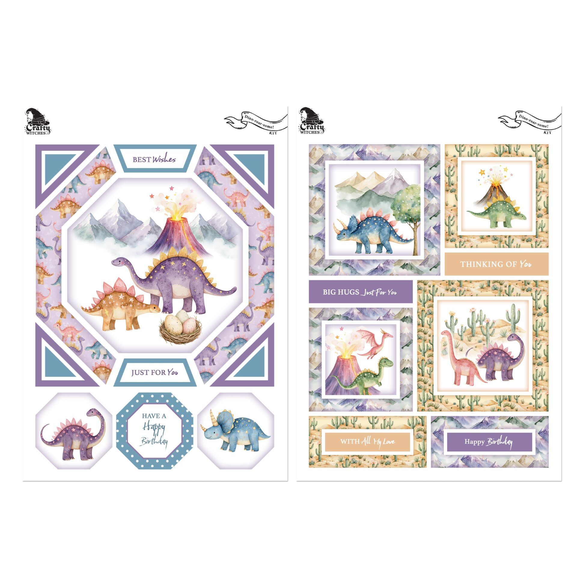 The Crafty Witches Chinoiserie Chic, Dino-roar-some & Feline Florals Download Kits - Image 5