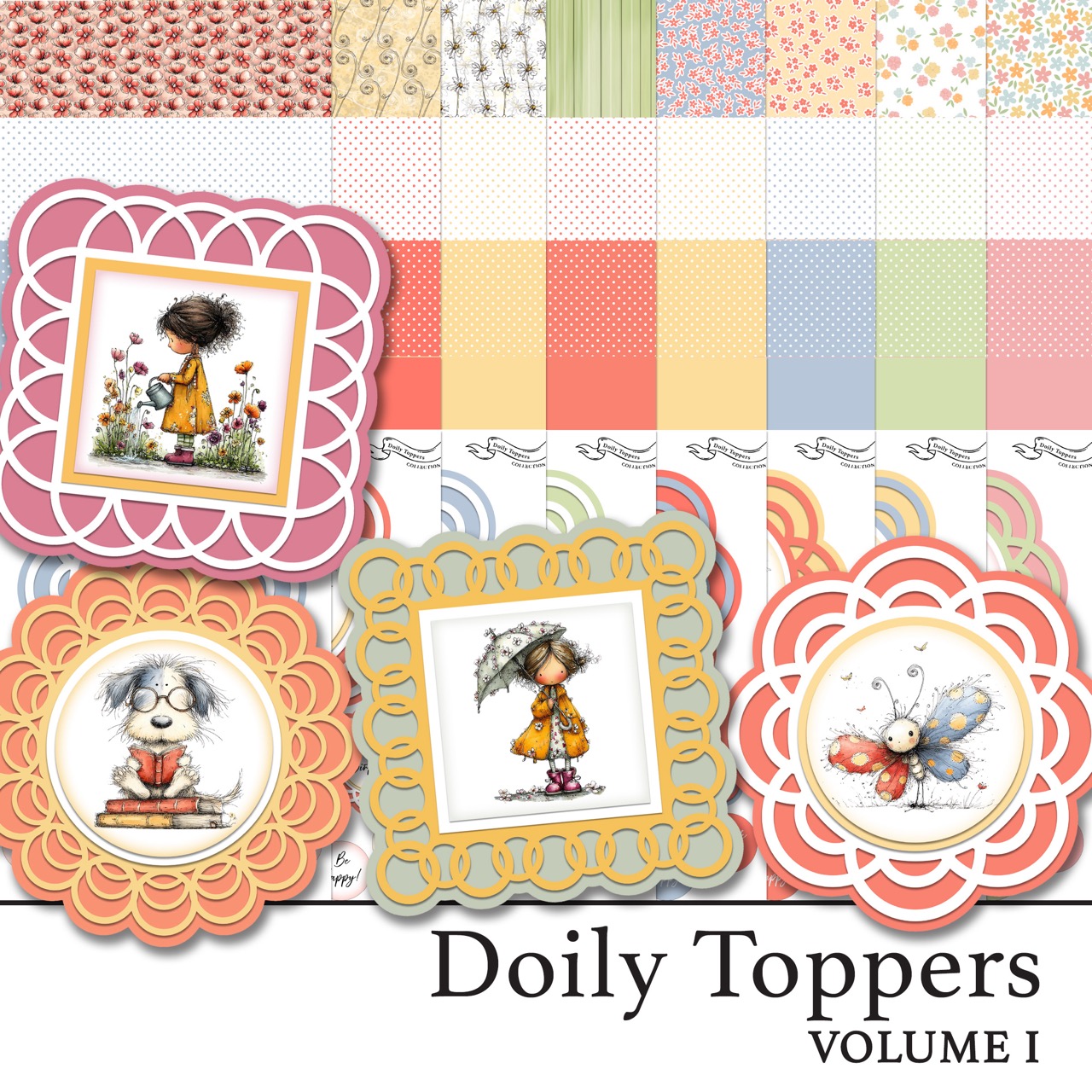 The Crafty Witches - Doily Toppers & Papers Vol I Digital Collection
