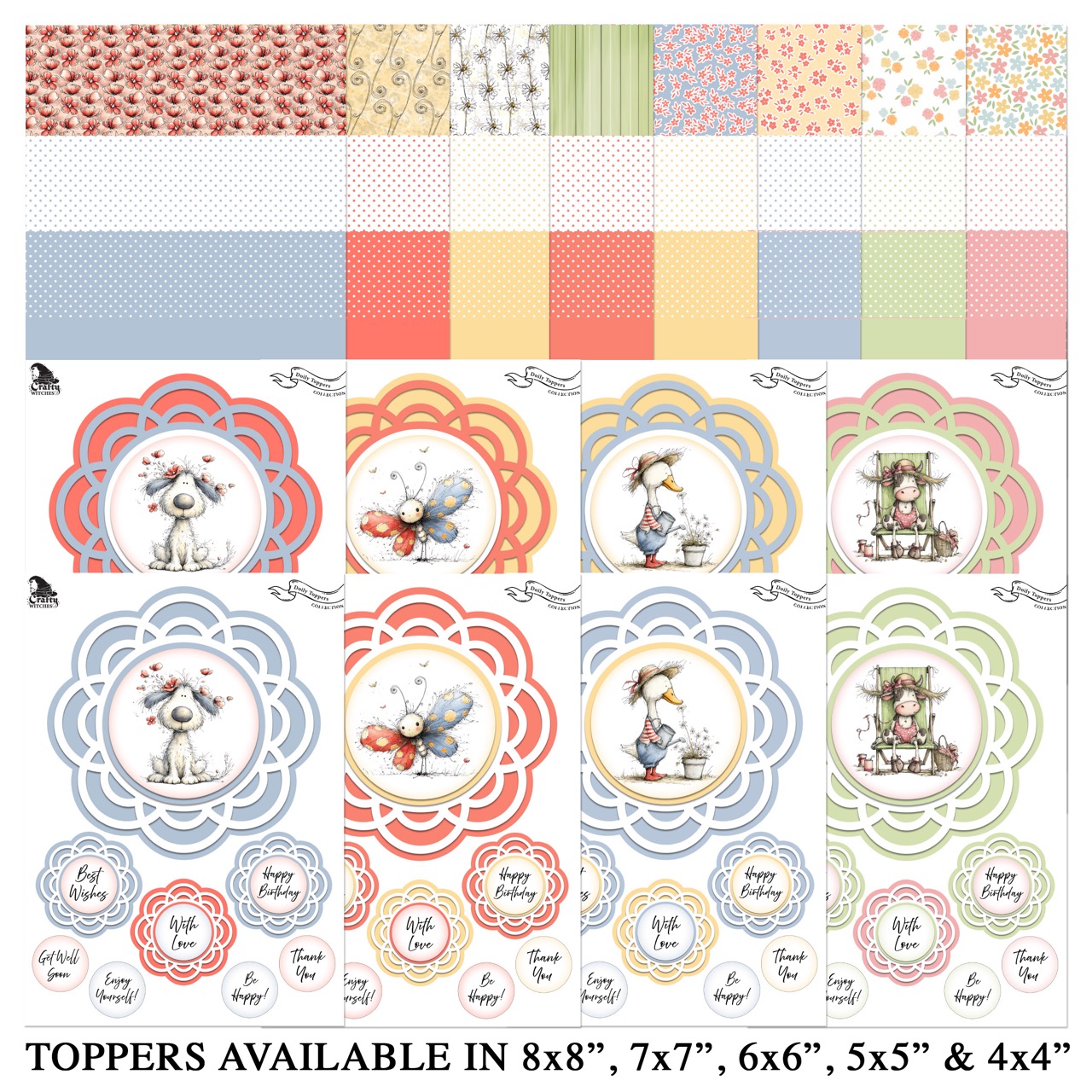 The Crafty Witches - Doily Toppers & Papers Vol I Digital Collection - Image 2