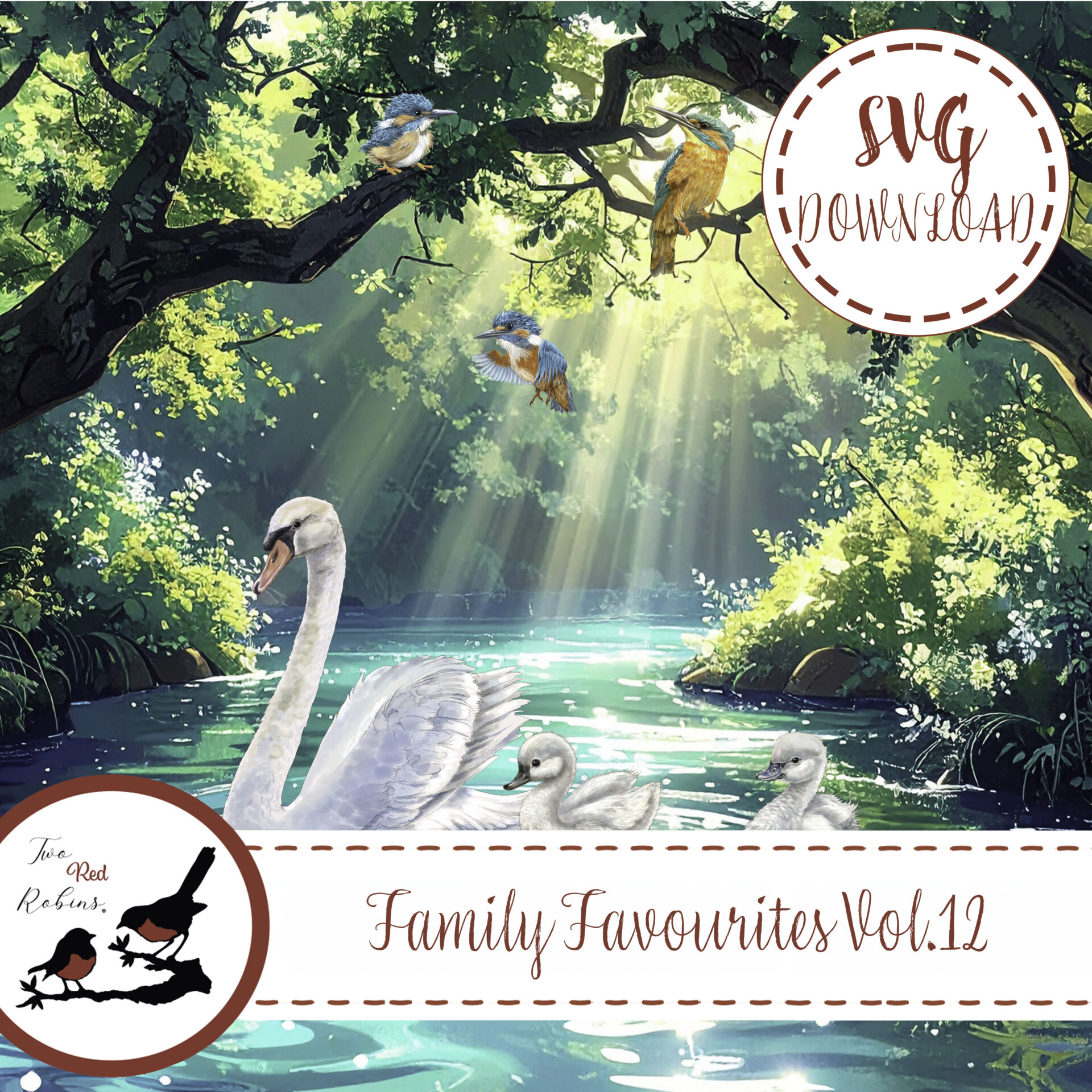 Two Red Robins Family Favourites Vol 12 SVG Download