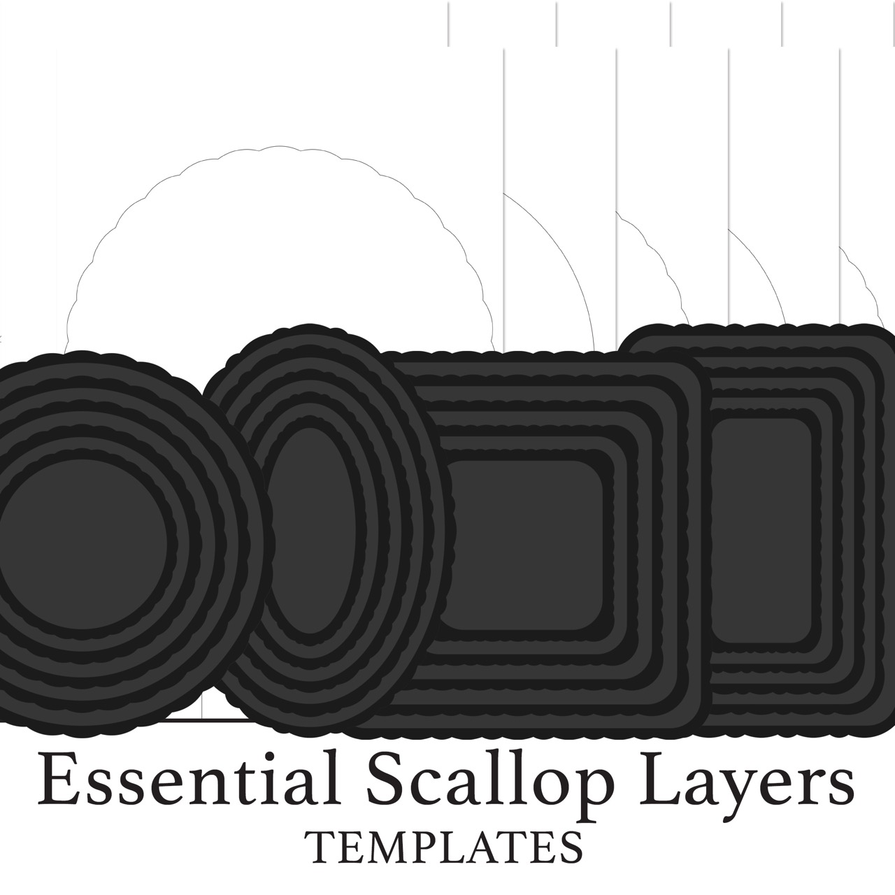 The Crafty Witches - Paper Charms Essential Scallop Layers PDF & SVG Files