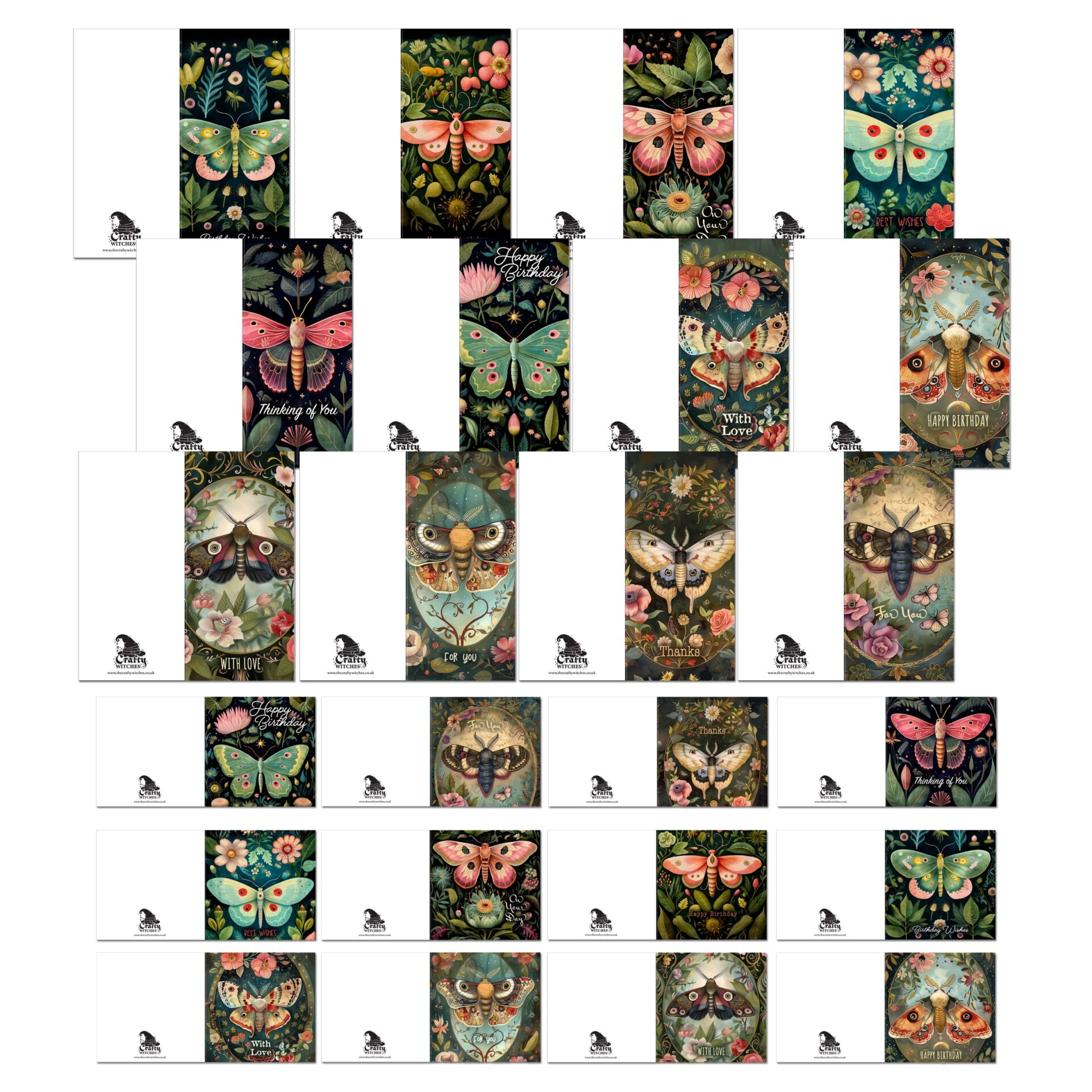 The Crafty Witches Fluttery Fun Ready Made Cards Download Collection - Image 2