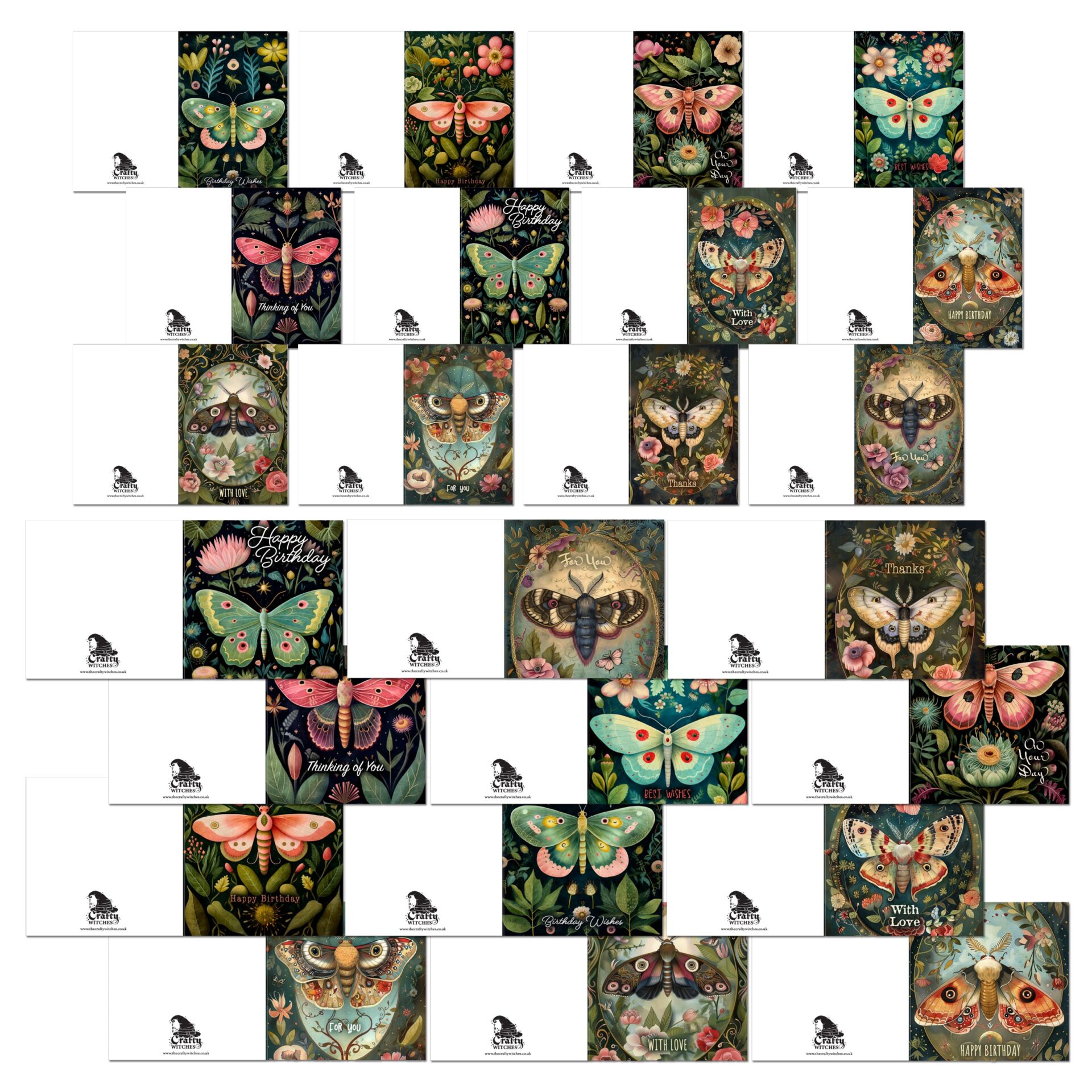 The Crafty Witches Fluttery Fun Ready Made Cards Download Collection - Image 3