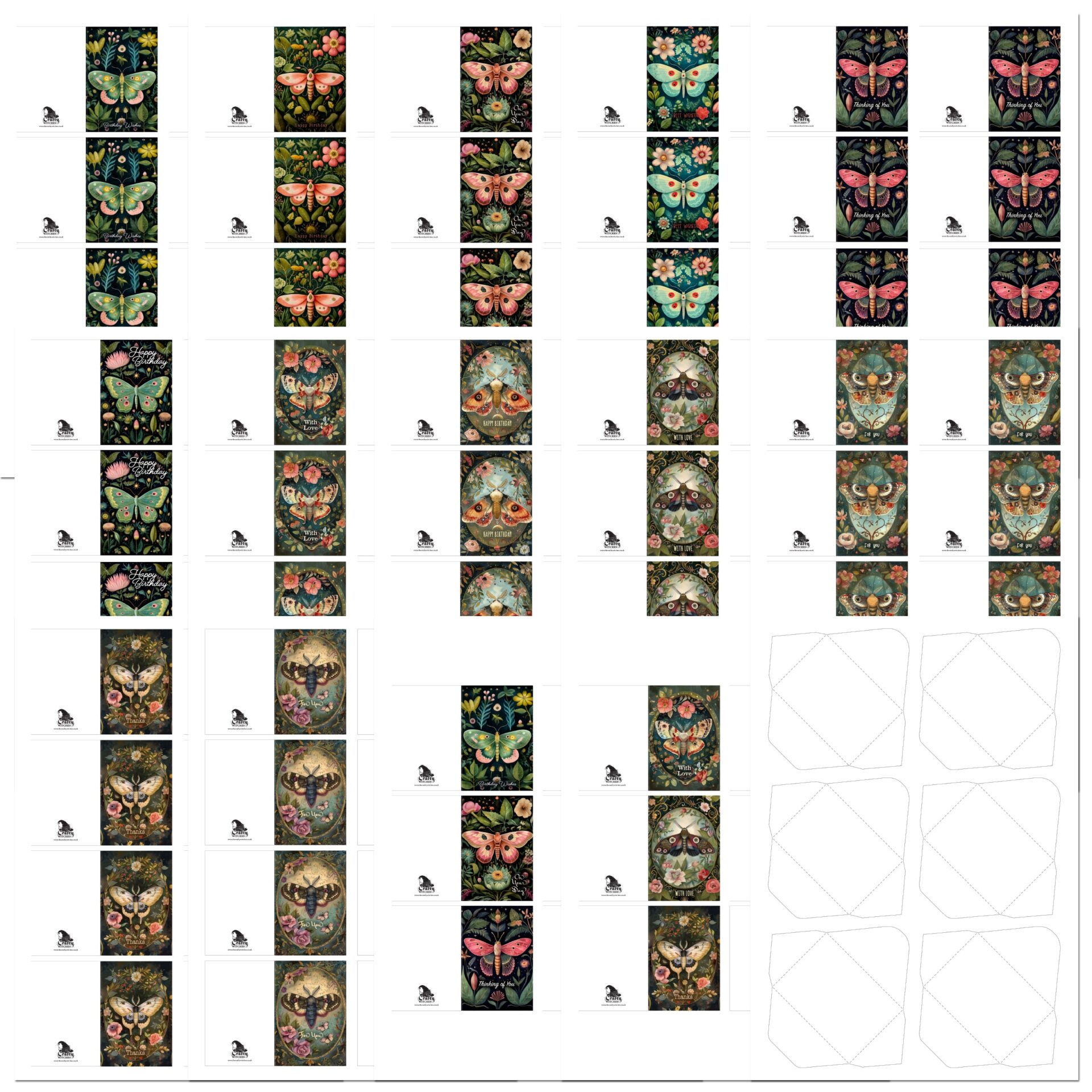 The Crafty Witches Fluttery Fun Ready Made Cards Download Collection - Image 8