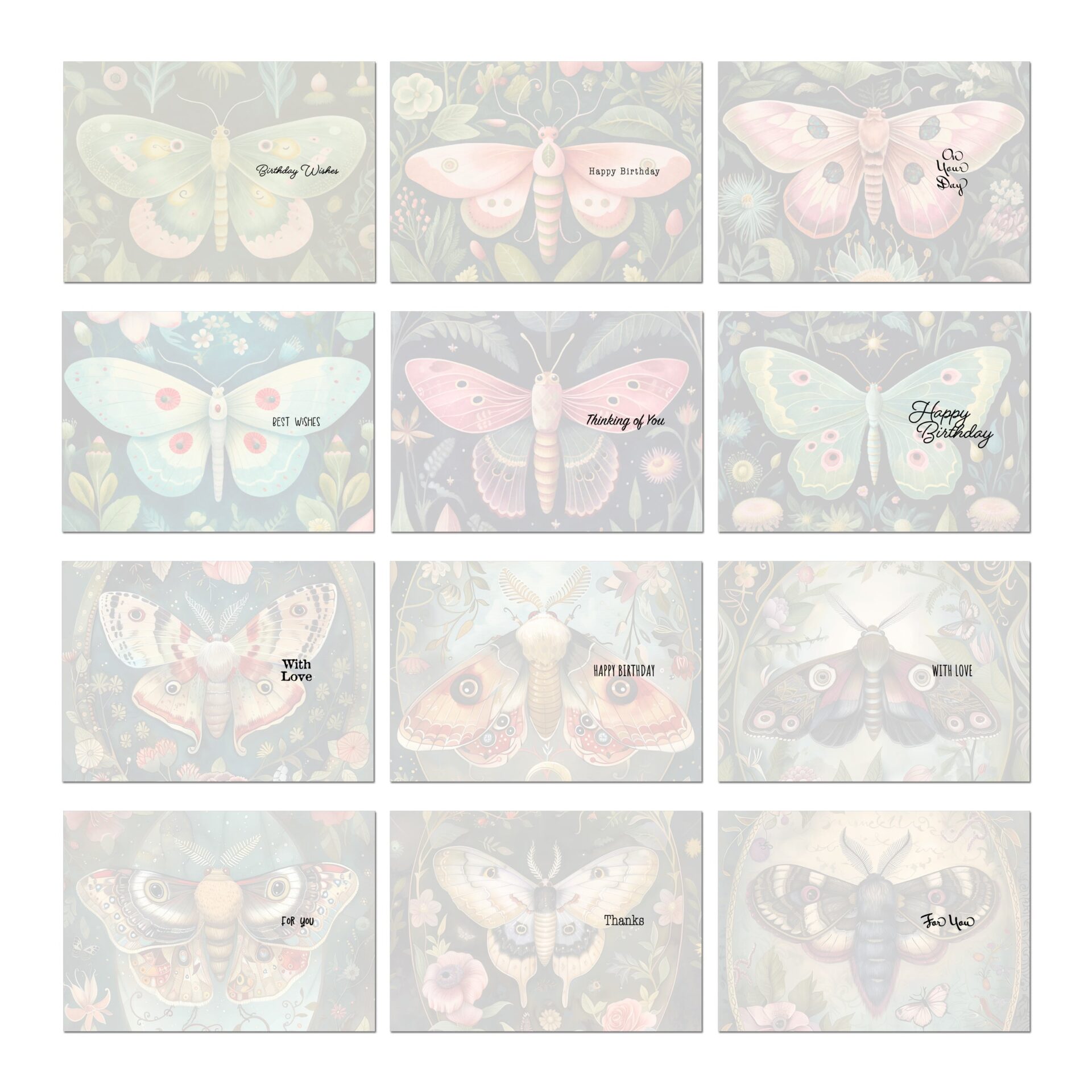 The Crafty Witches Fluttery Fun Ready Made Cards Download Collection - Image 9