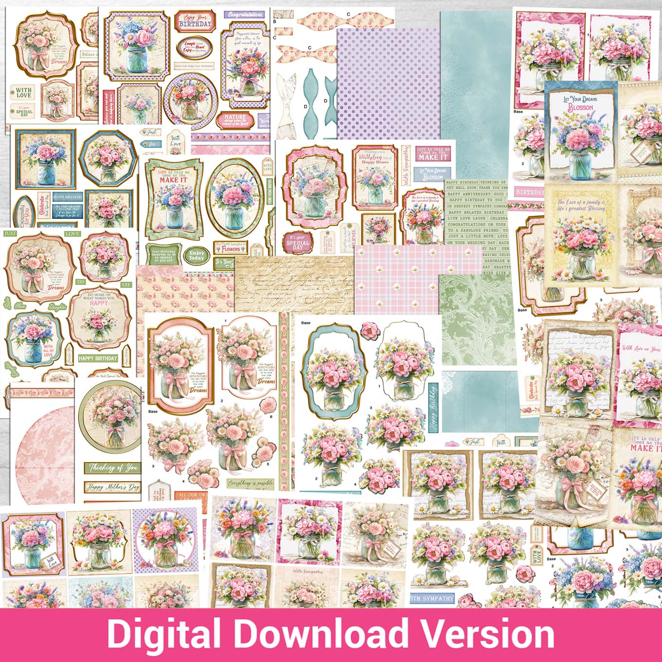 Debbi Moore Designs - Sending Flowers Cardmaking Kit Download