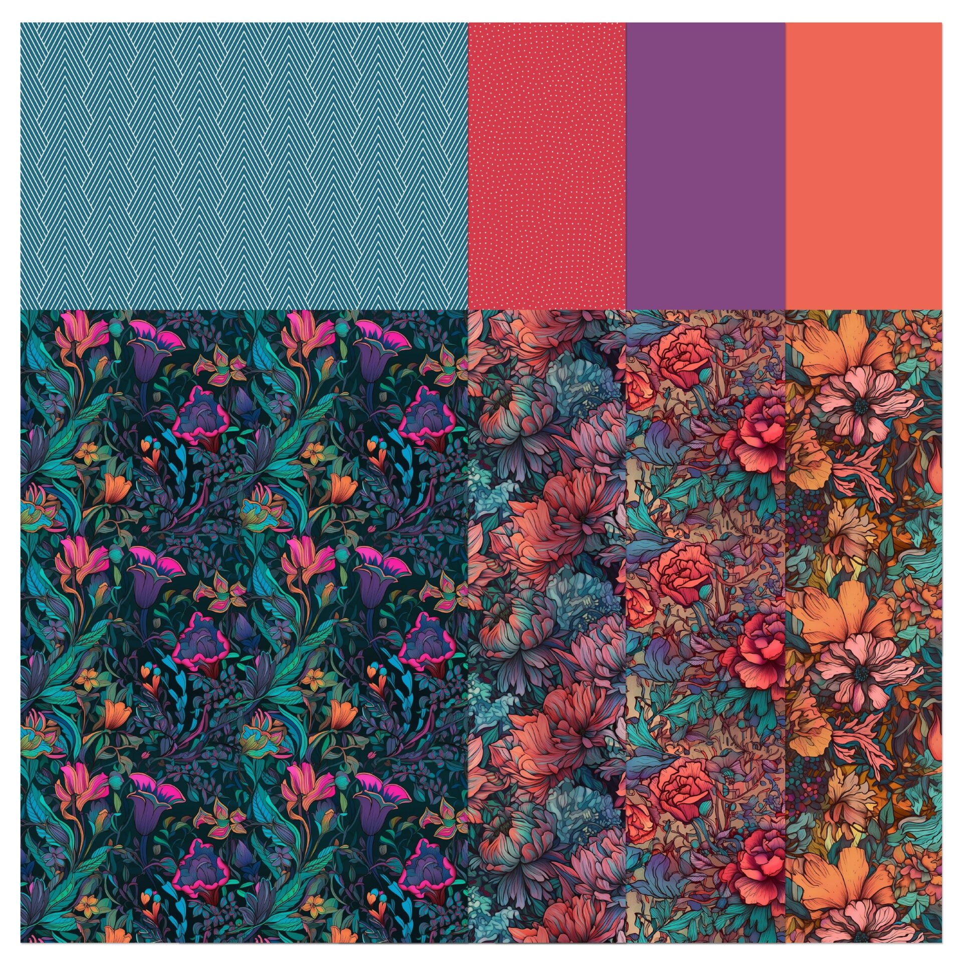 The Crafty Witches Chinoiserie Chic, Dino-roar-some & Feline Florals Download Kits - Image 10