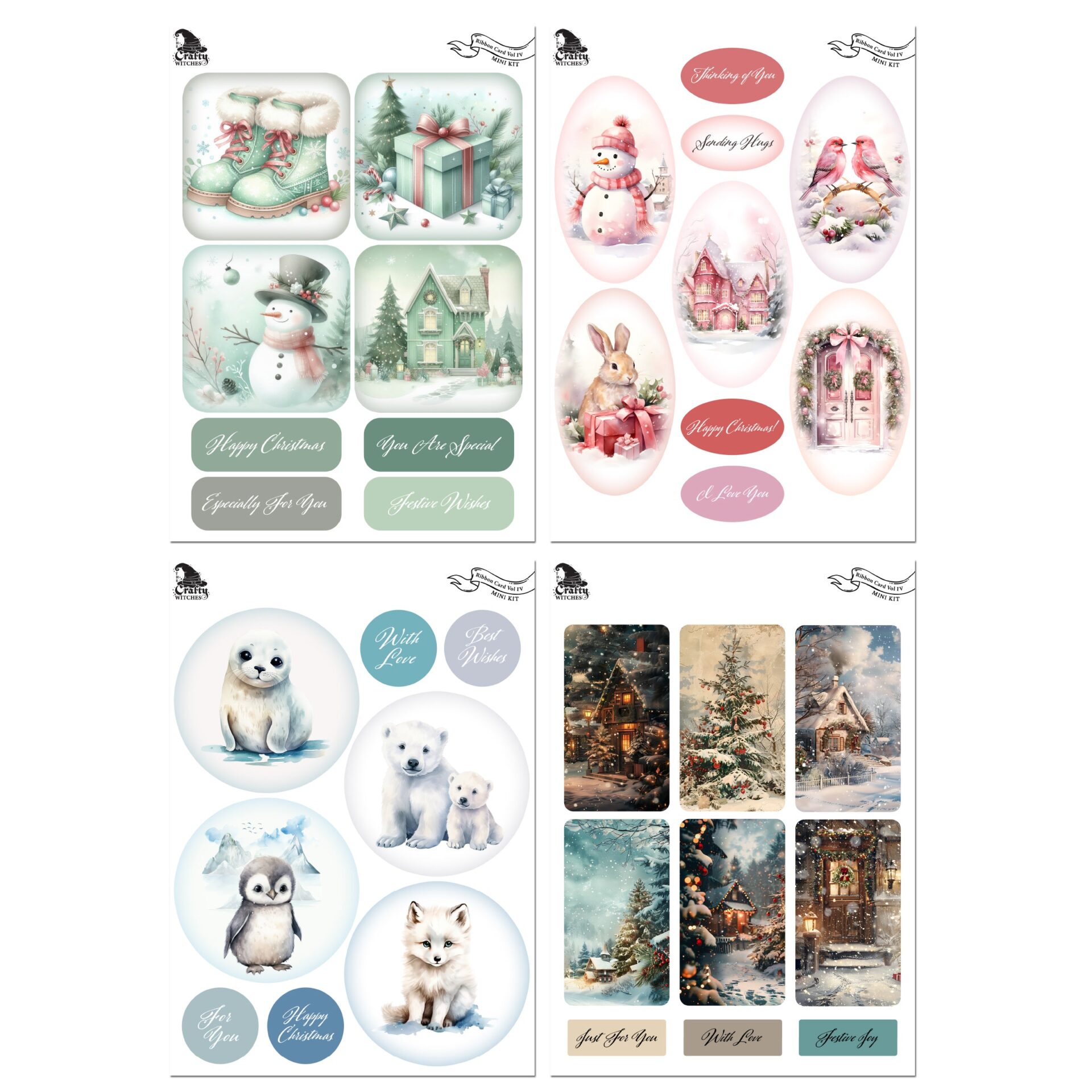 The Crafty Witches Festive Cards & Mini Kit SVG Download Bundle - Image 3