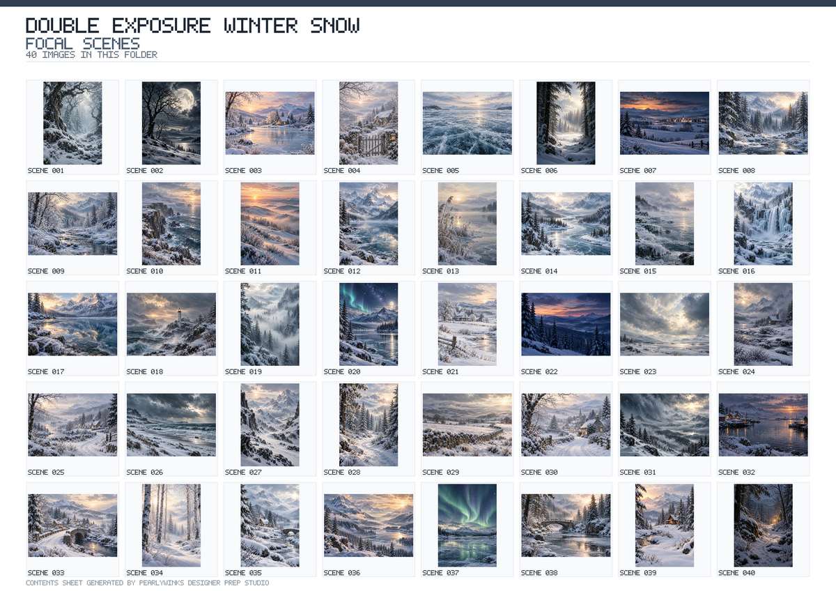 Pearlywinks - Double Exposure Winter Snow Digital Collection - Image 7