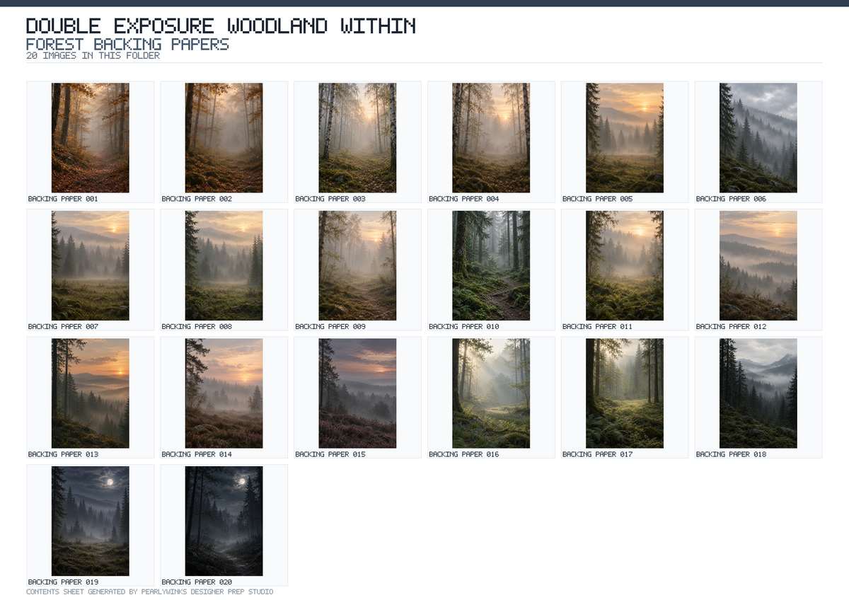Pearlywinks - Double Exposure Woodland Within Digital Collection - Image 6