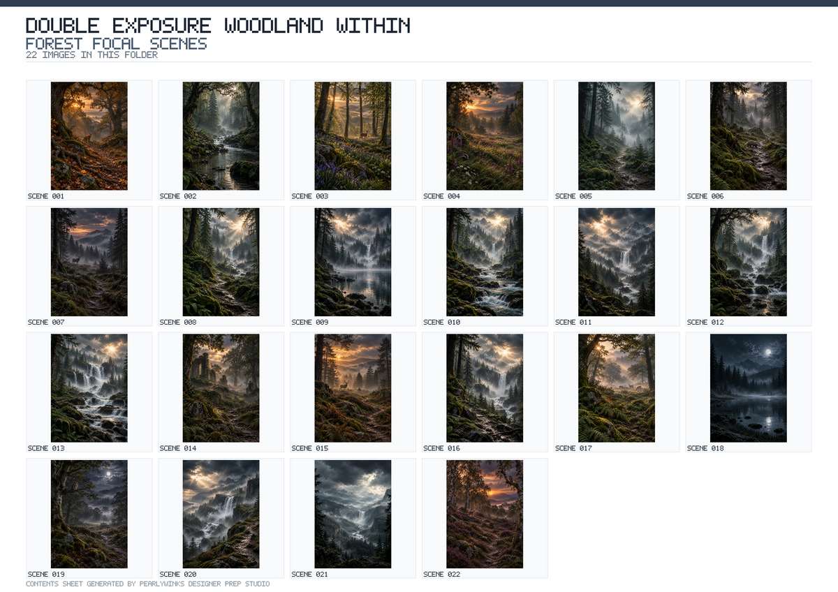 Pearlywinks - Double Exposure Woodland Within Digital Collection - Image 7