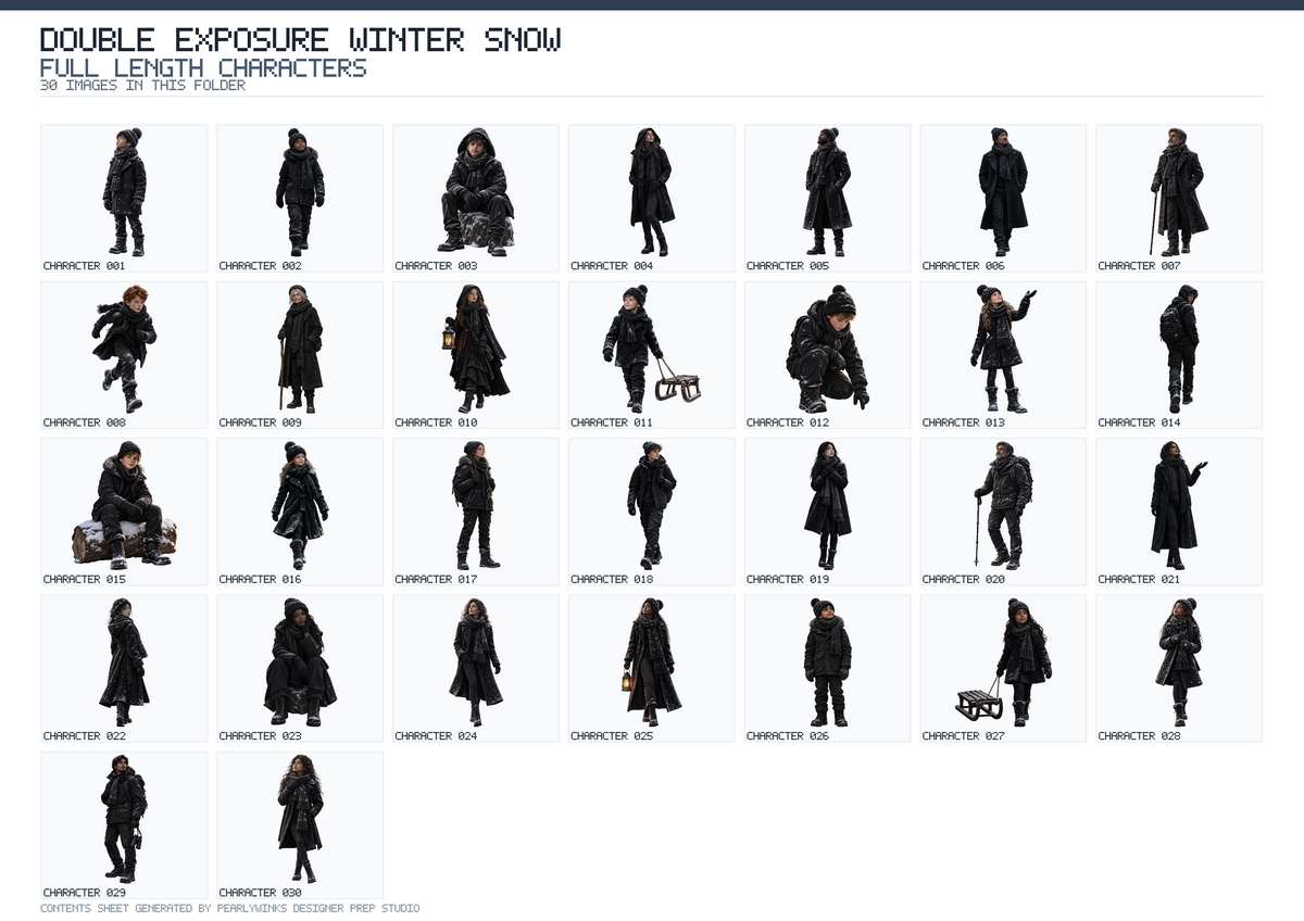 Pearlywinks - Double Exposure Winter Snow Digital Collection - Image 8