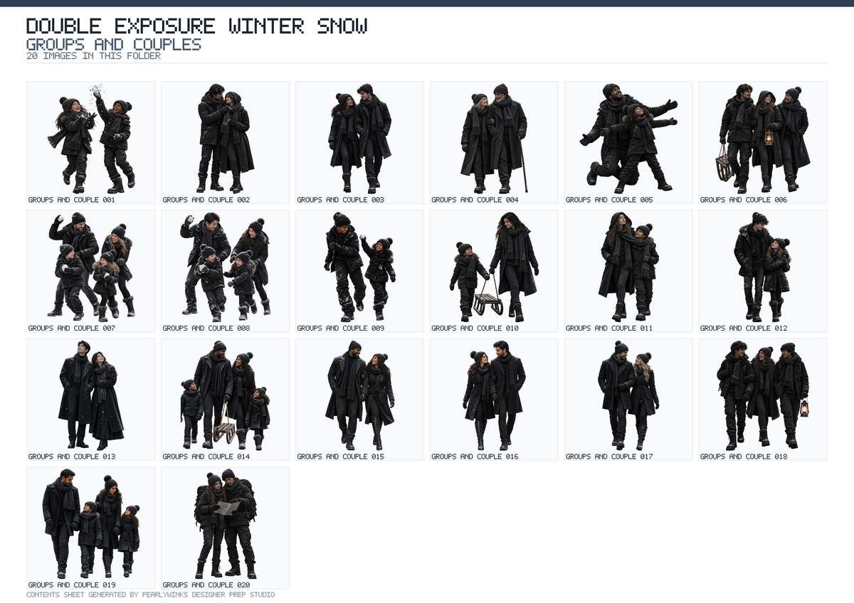 Pearlywinks - Double Exposure Winter Snow Digital Collection - Image 9