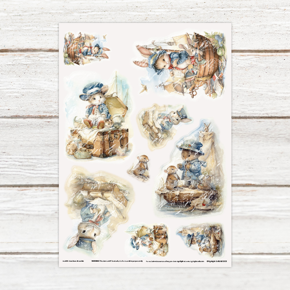 Highlight Luxe Maritime Memories Resin Decal Sheet