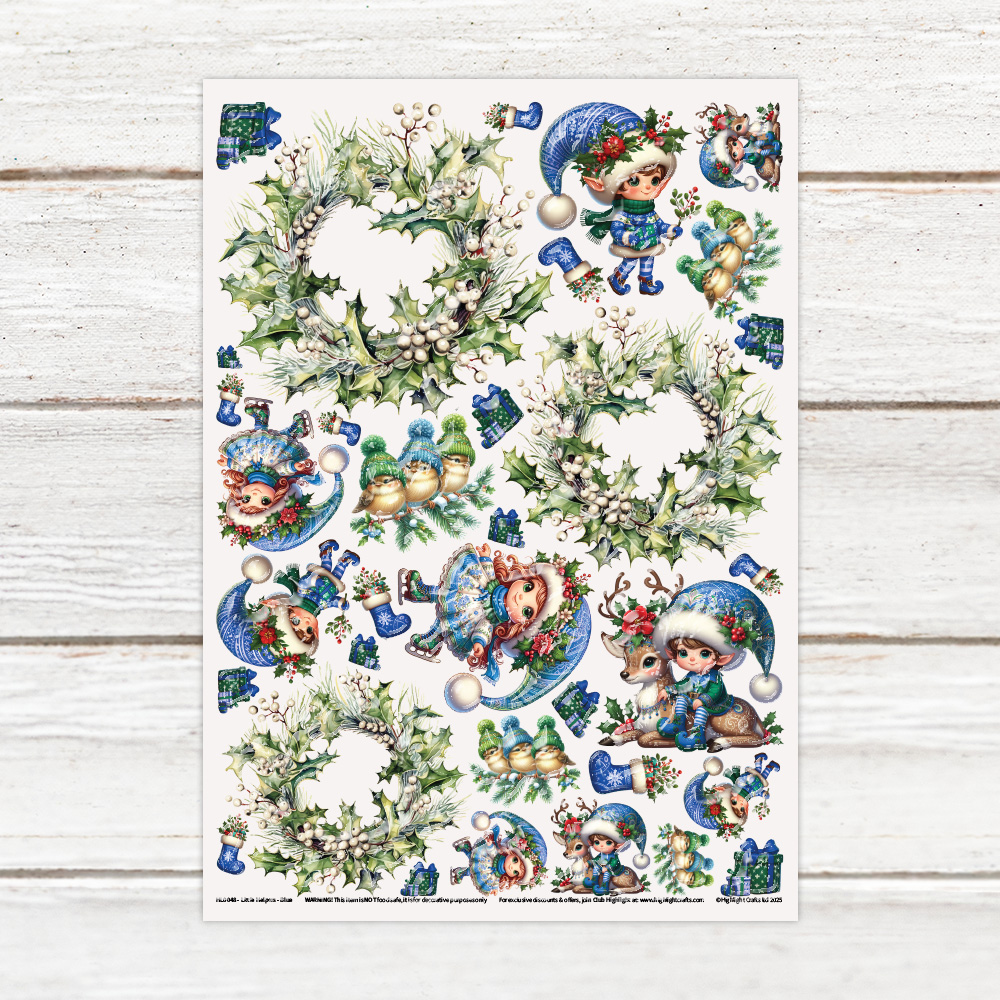 Highlight Luxe Little Helpers (Blue) Resin Decal Sheet
