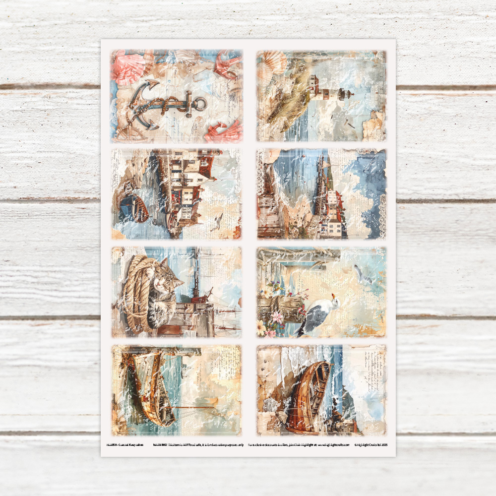 Highlight Luxe Coastal Keepsakes Resin Decal Sheet