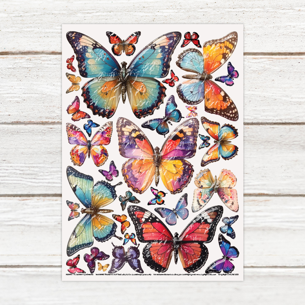 Highlight Luxe XL Kaleidoscope Dreams Resin Decal Sheet