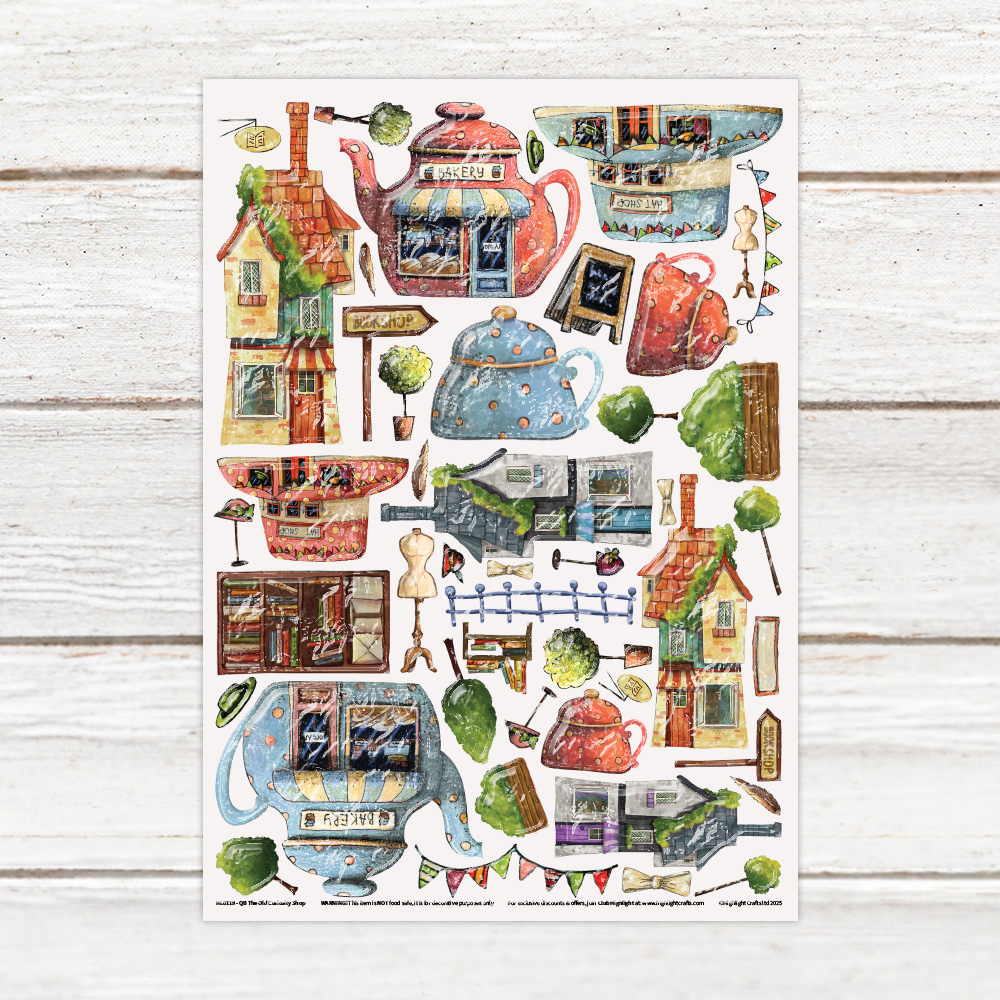 Highlight Luxe The Old Curiosity Shop by Quirky Bird Resin Decal Sheet