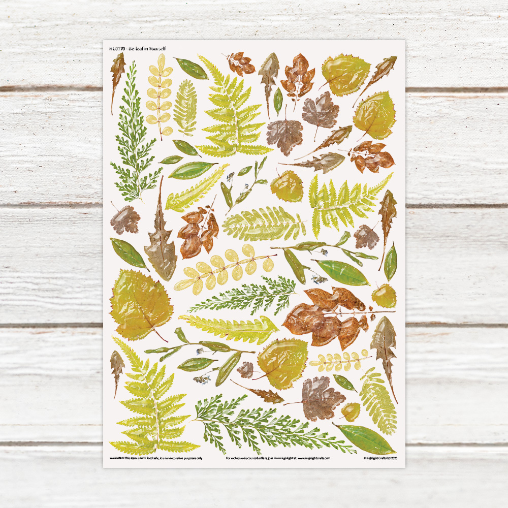 Highlight Luxe Be-leaf in Yourself Resin Decal Sheet