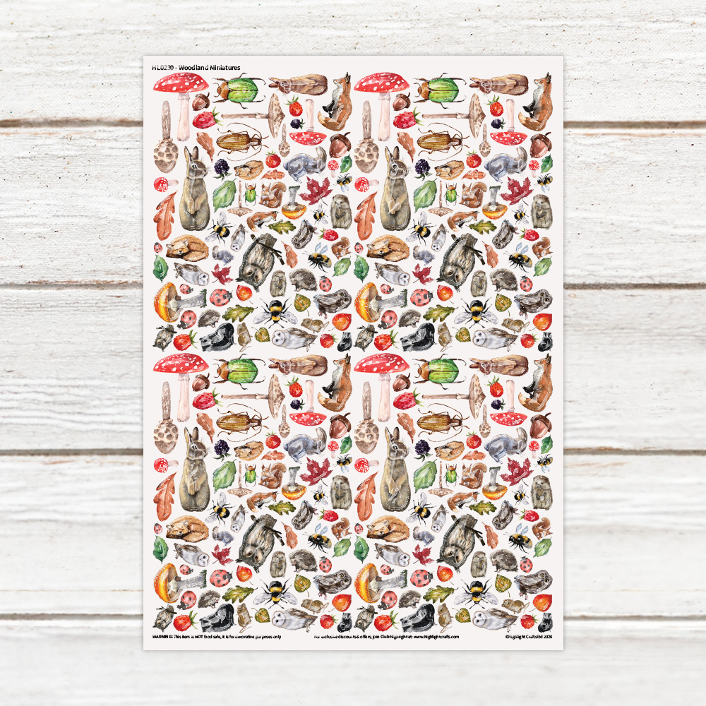 Highlight Luxe Woodland Miniatures Resin Decal Sheet