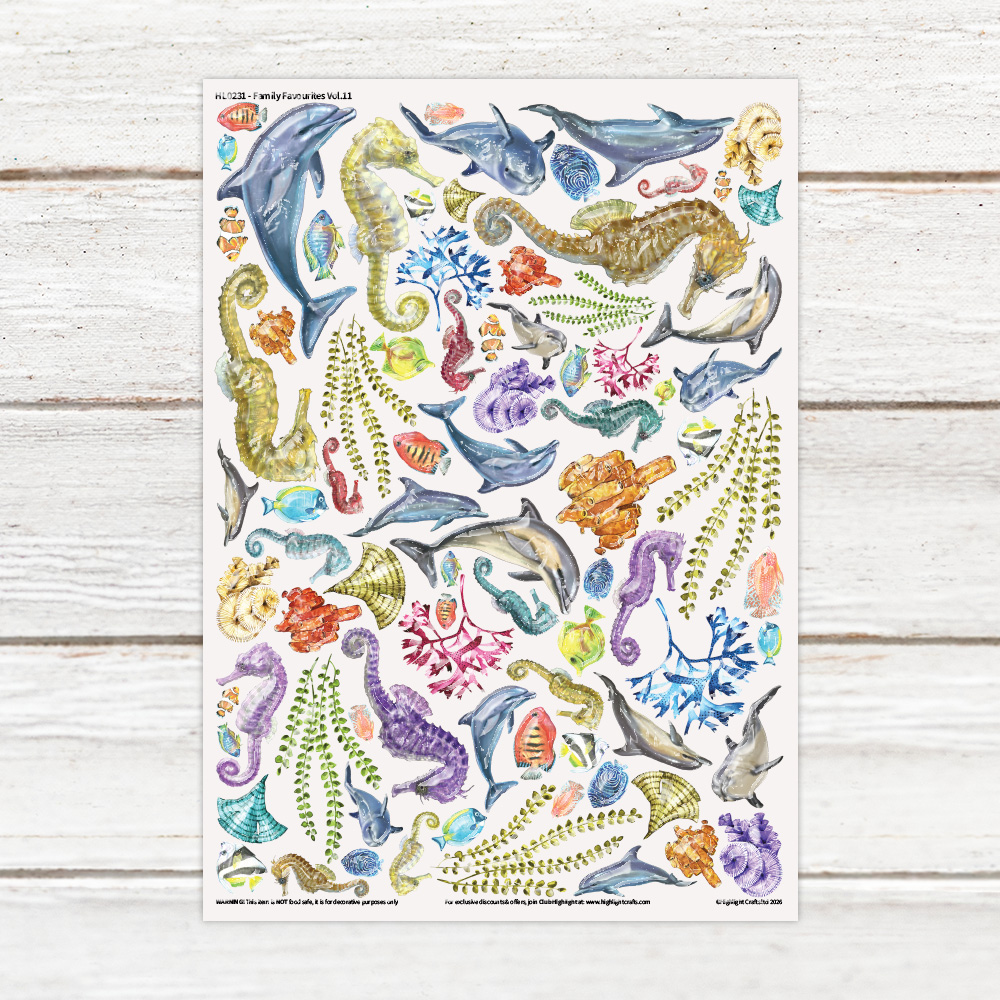 Highlight Luxe Family Favourites Vol 11 Resin Decal Sheet