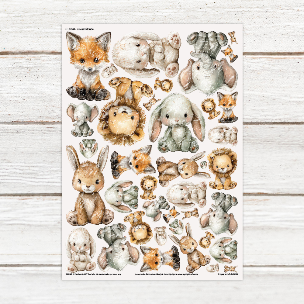 Highlight Luxe The Wild Side Resin Decal Sheet