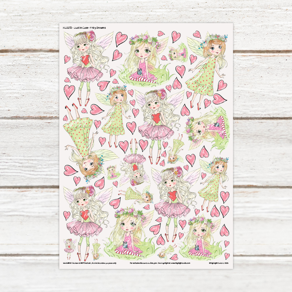 Highlight Luxe Fairy Dreams Resin Decal Sheet