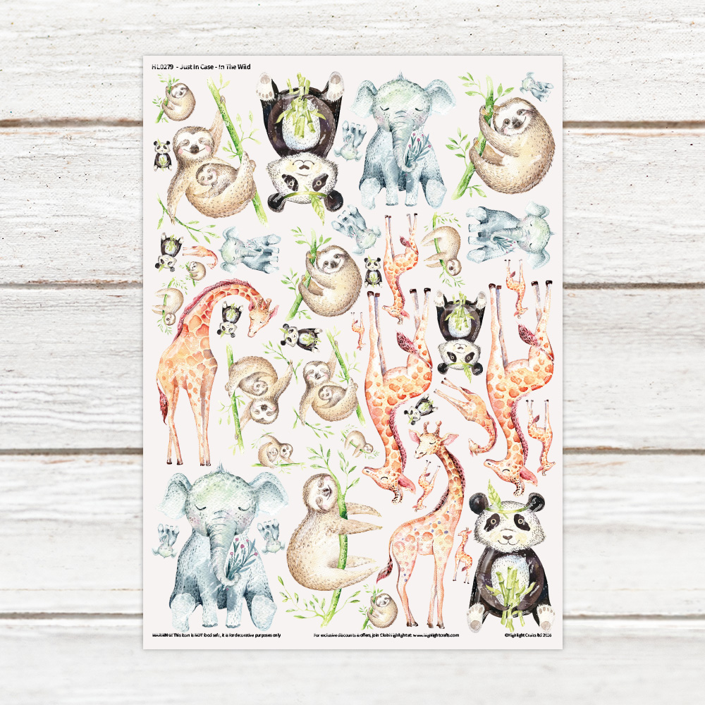 Highlight Luxe In The Wild Resin Decal Sheet