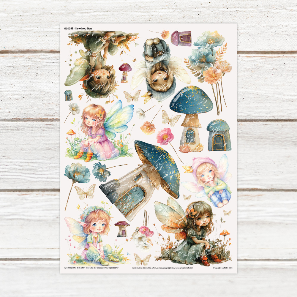 Highlight Luxe Dewdrop Row Resin Decal Sheet