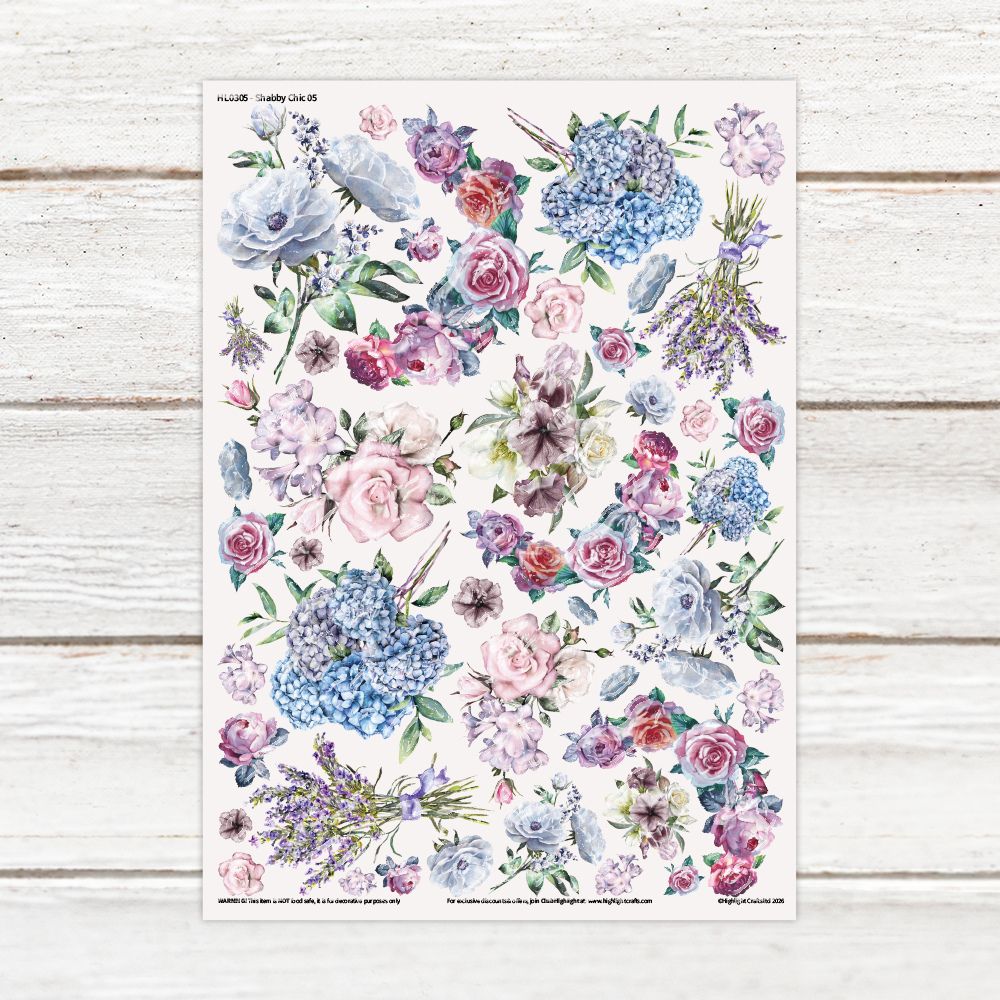 Highlight Luxe Shabby Chic 05 Resin Decal Sheet