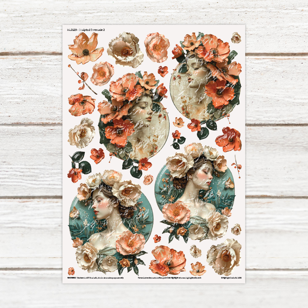 Highlight Luxe Sculpted Serenade 2 Resin Decal Sheet