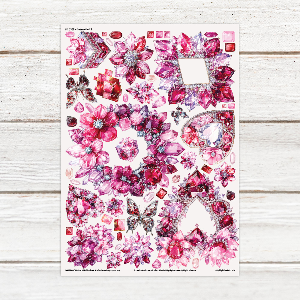 Highlight Luxe Bejewelled 2 Resin Decal Sheet