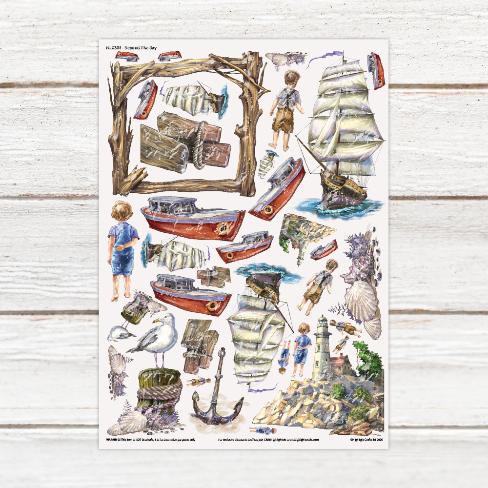 Highlight Luxe Beyond The Bay Resin Decal Sheet
