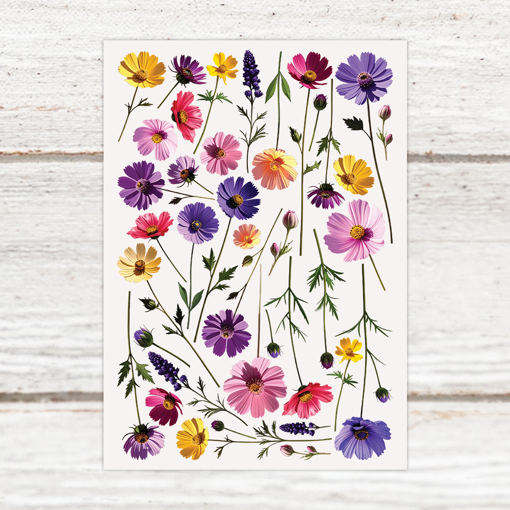 Highlight Luxe Florals Mini A5 Resin Decal Sheet