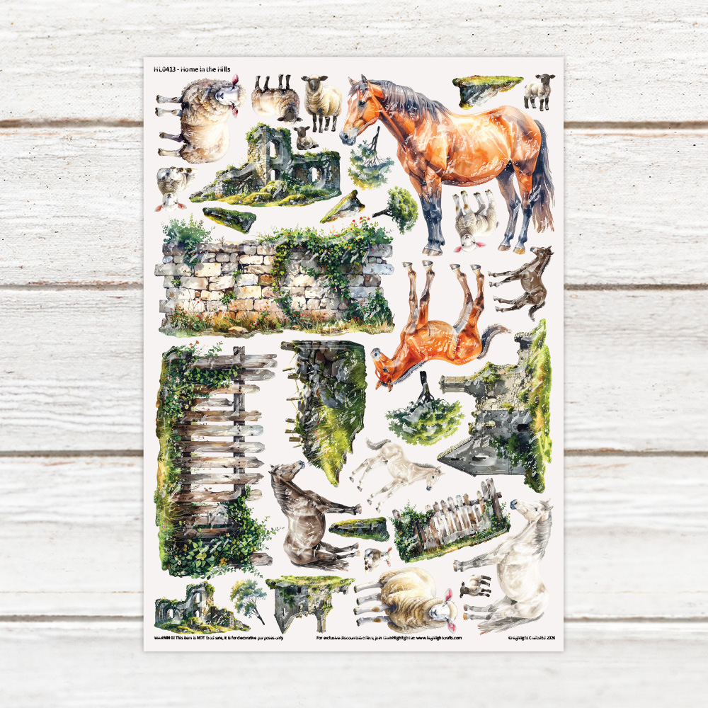 Highlight Luxe Home in the Hills Resin Decal Sheet