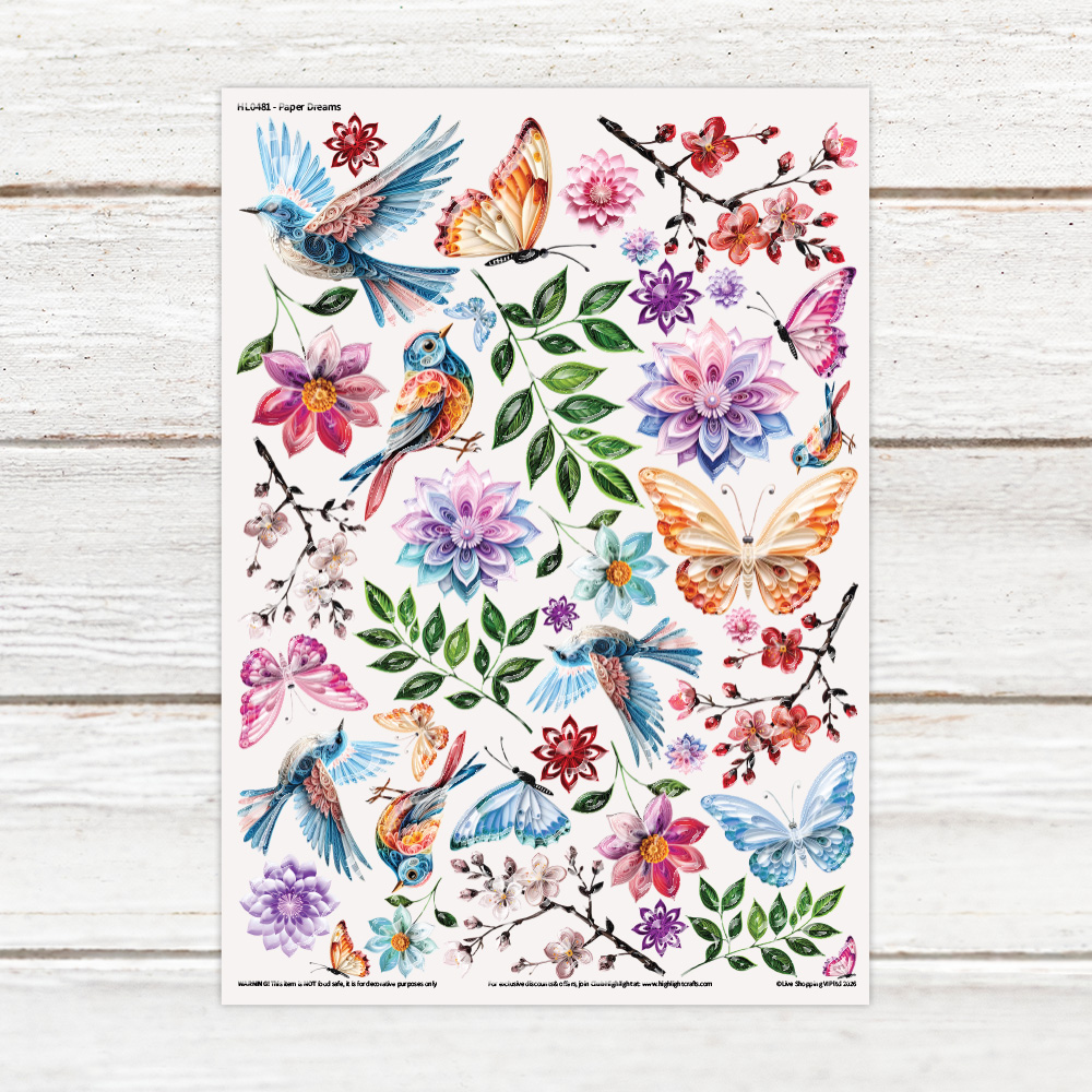 Highlight Luxe Paper Dreams Resin Decal Sheet