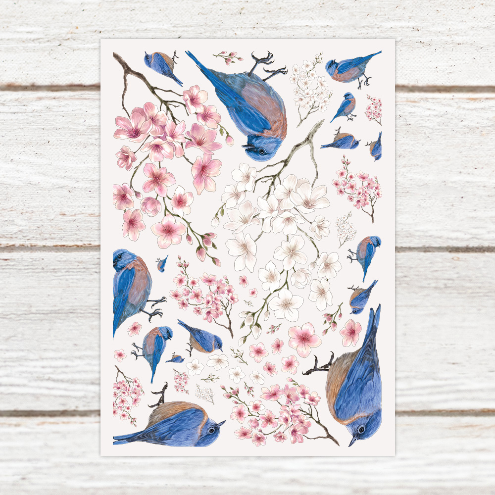 Highlight Luxe Wings of Spring Mini Resin Decal Sheet