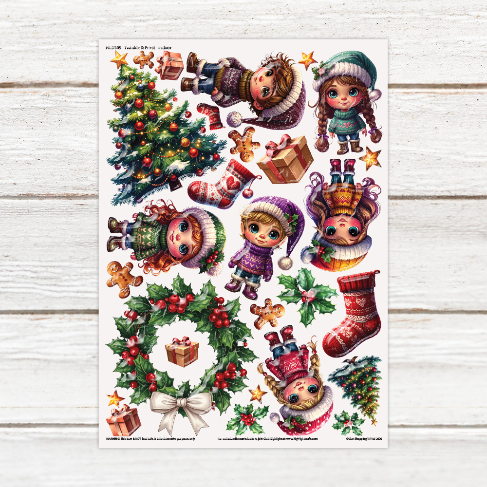 Highlight Luxe Twinkle & Frost Indoor Resin Decal Sheet