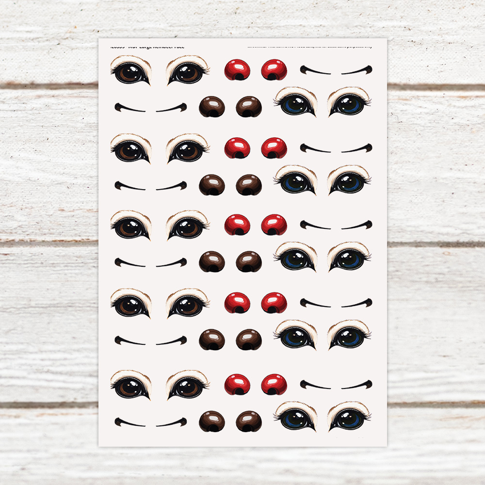 Highlight Luxe Large Reindeer MDF Face A5 Resin Decal Sheet