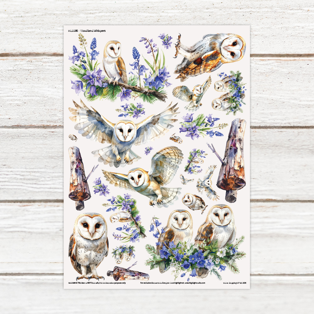 Highlight Luxe Woodland Whispers Resin Decal Sheet