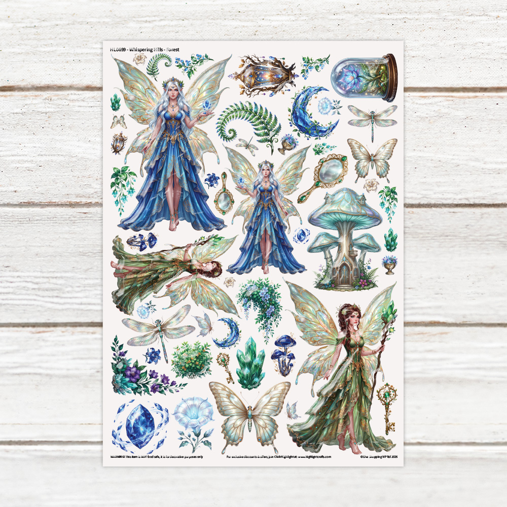 Highlight Luxe Whispering Hills Forest Resin Decal Sheet