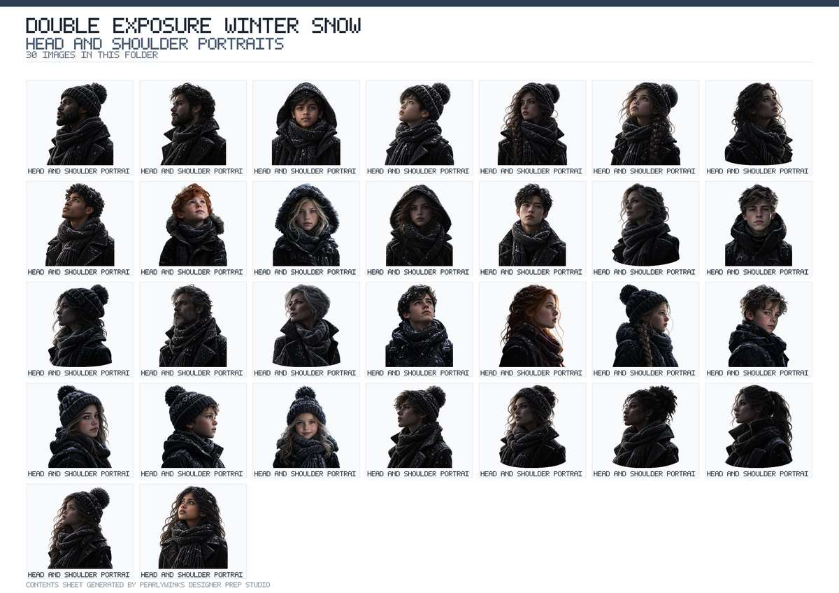 Pearlywinks - Double Exposure Winter Snow Digital Collection - Image 10